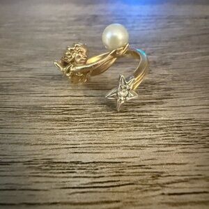 Gold and Silver Angel Star Ring